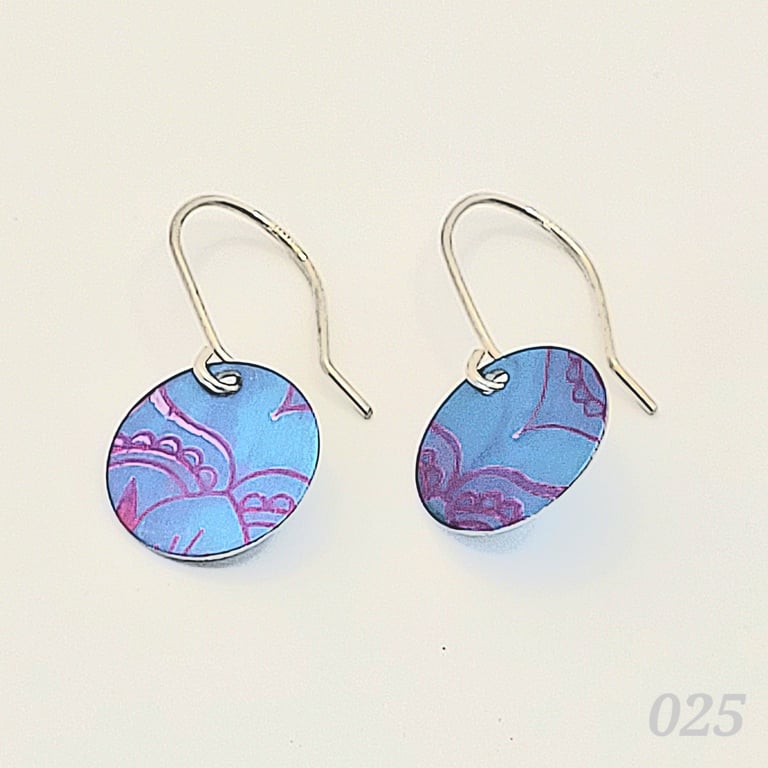 025 - Handmade Aluminium and Silver Reversible Earrings