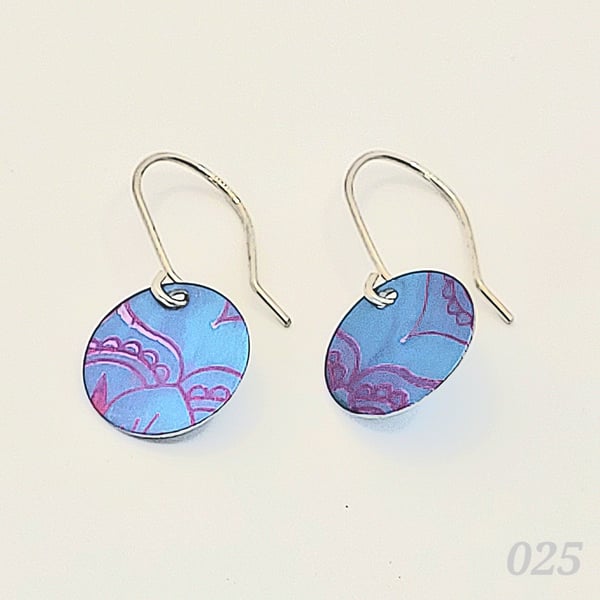 025 - Handmade Aluminium and Silver Reversible Earrings