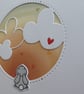 Rabbit With Clouds and Hearts Blank Card - Image 9