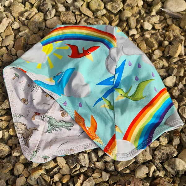 Reversable Bike Helmet Hat Adult L - Pterydactyls & Dinosaurs 