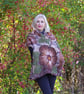 Handmade Nuno Felted Silk Scarf – Lightweight Floral Design