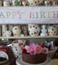 Floral 'Pastels' Happy Birthday fabric banner - Image 3