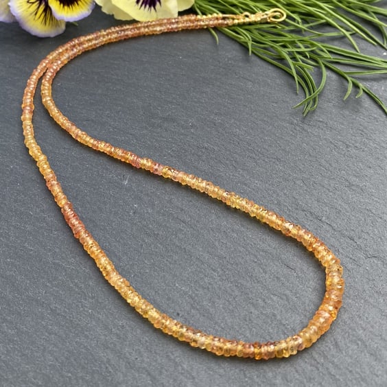 Saffron Sapphire and Gold Vermeil Necklace