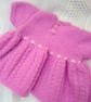 Baby's Knitted Dress with a Full Skirt, Baby Shower Gift, Prem Sizes Available - Image 6