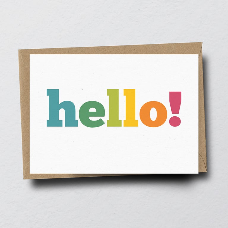 Hello Eco-Friendly Greeting Card