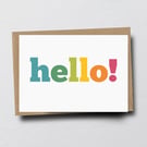 Hello Greeting Card
