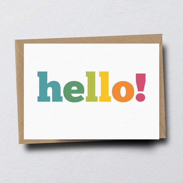 Hello Greeting Card