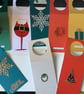  Christmas gift tag. Poinsettia bottle gift tag. Bottle gift tag.  CC711.  - Image 2