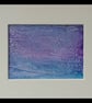 Sea & Sky Fragment, an original framed abstract ACEO painting - Image 1