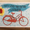 Wheely Happy Birthday Card for a Bicycle Enthusiast Personalisation Available