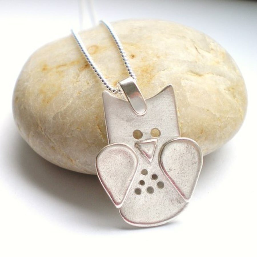 Silver Owl Pendant