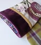 Luxury Christmas Stocking - Purple Green Gold Crewel upcycled vintage zero waste - Image 5