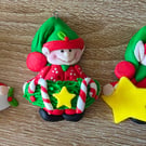 Elves Christmas Tree Ornament Trio 