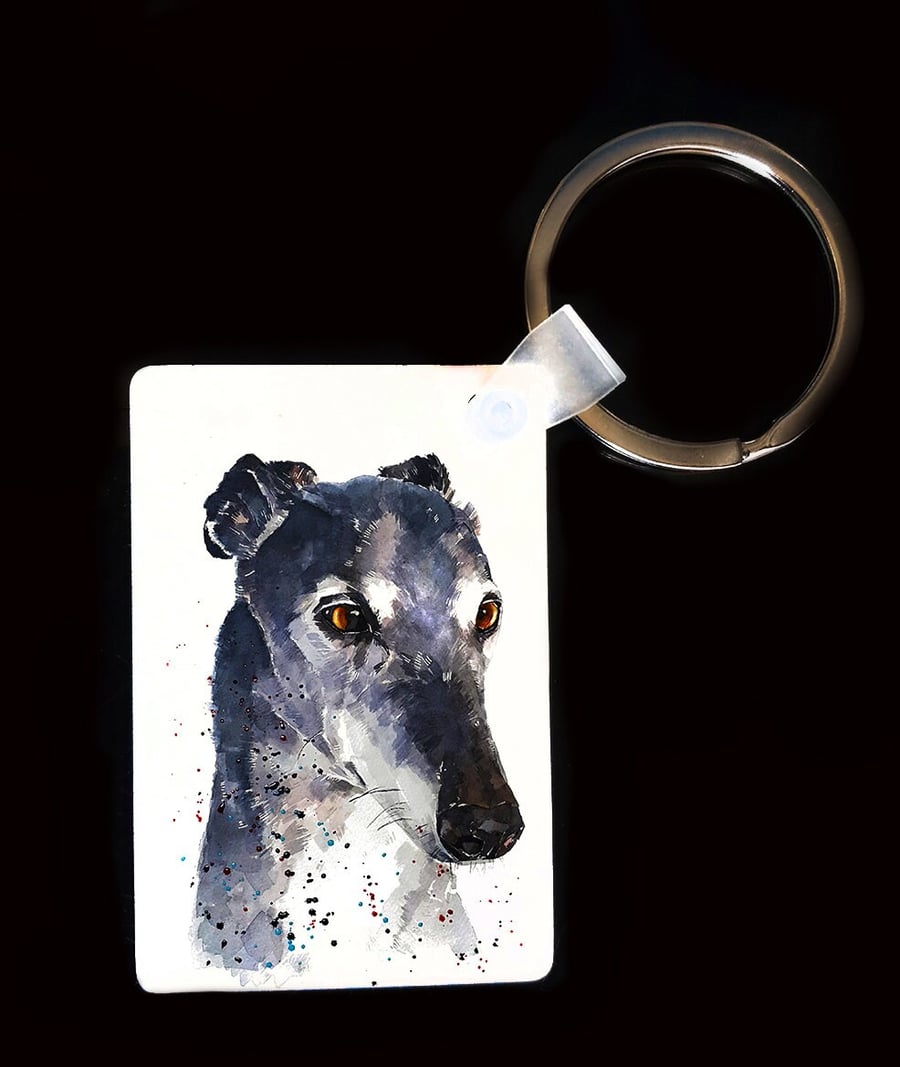 Sighthound Keyrings (Assorted) .Sighthound Art Keyring,Whippet Dog Keyring, Whip