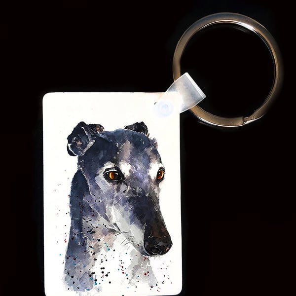 Sighthound Keyrings (Assorted) .Sighthound Art Keyring,Whippet Dog Keyring, Whip