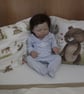 Handmade Padded Cot Quilt Set – Baby Deer Motif, Pillowcase, Cushion Cover  - Image 2