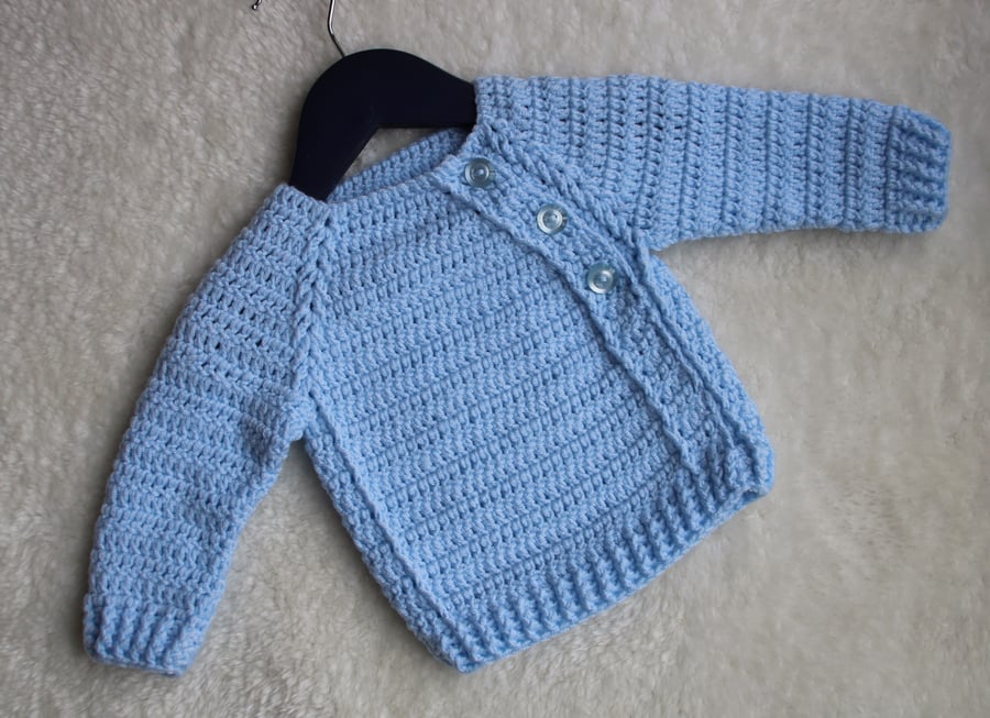 Baby Blue Jumper Baby Sweater - Baby Boy - Baby Girl - 0-3 Months - Unisex Baby