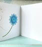 Flower Card. Hand Sewn Card. Hand Stitched Card. Embroidered Card. Cards. - Image 3