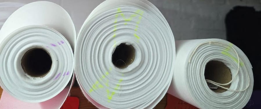 iron on interfacing heavy weight 1 metre white 