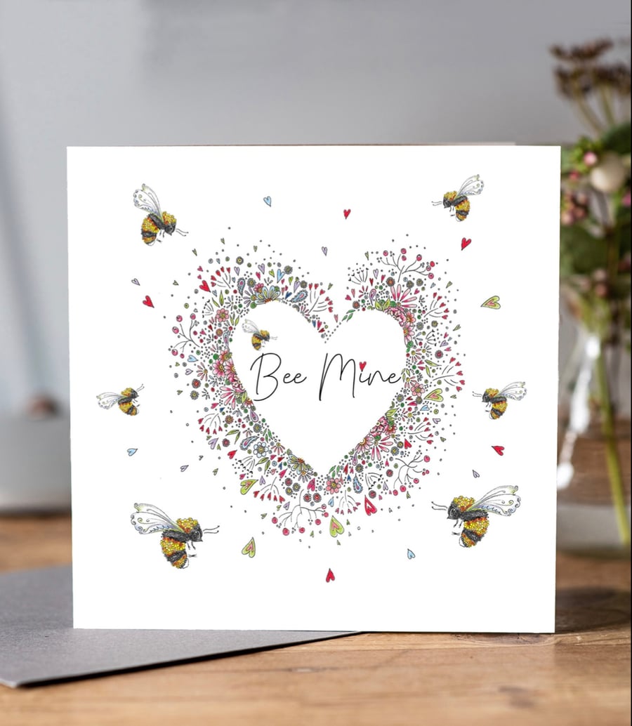 ‘Bee Mine’ Valentines card