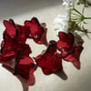 Red Large Trumpet Flower Beads