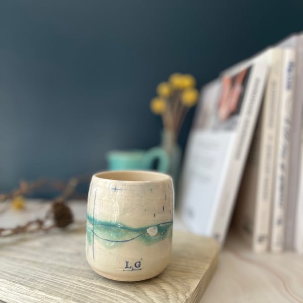 A Ceramic handmade plant pot - 97 Seascape Summer Studio Sale 