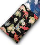 Origami Crane Book Sleeve – Japanese Cotton Book Protector with Coconut Button - Image 3