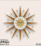 Mid Century Starburst Wall Clock By Royale The Welby in Burnt Gold - 4 Sizes - Image 3