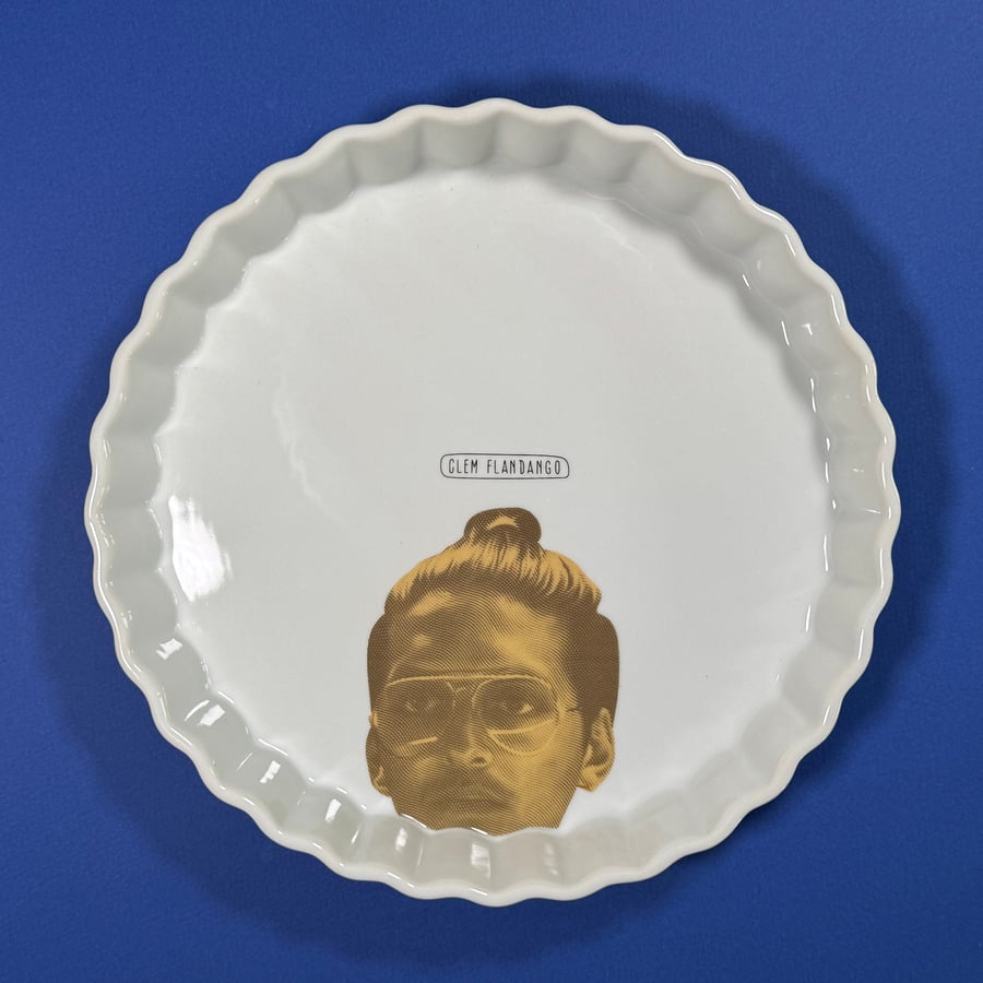 'Clem Flandango' Ceramic Flan or Quiche Dish