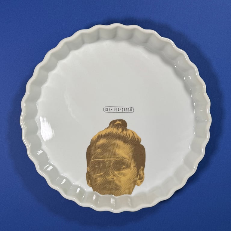 'Clem Flandango' Ceramic Flan or Quiche Dish