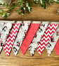 Handmade Winter Penguins Christmas Bunting - Handmade Fabric Garland