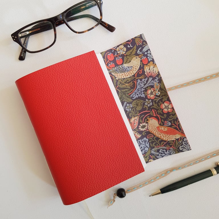Strawberry Thief Notebook, Journal or Sketchbook, Arts and Crafts gift