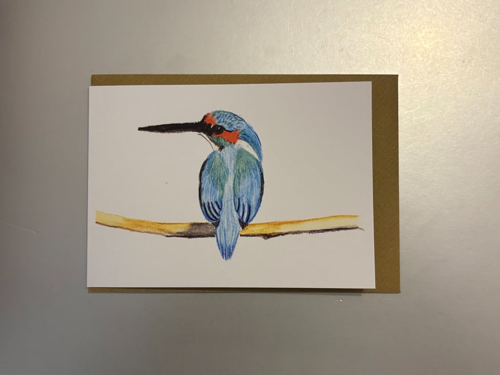 Kingfisher A5 Greeting Card