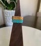 Elegant turquoise and gold beaded ring - Image 3