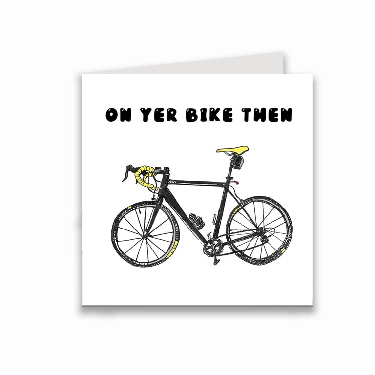 Funny cyclist leaving card