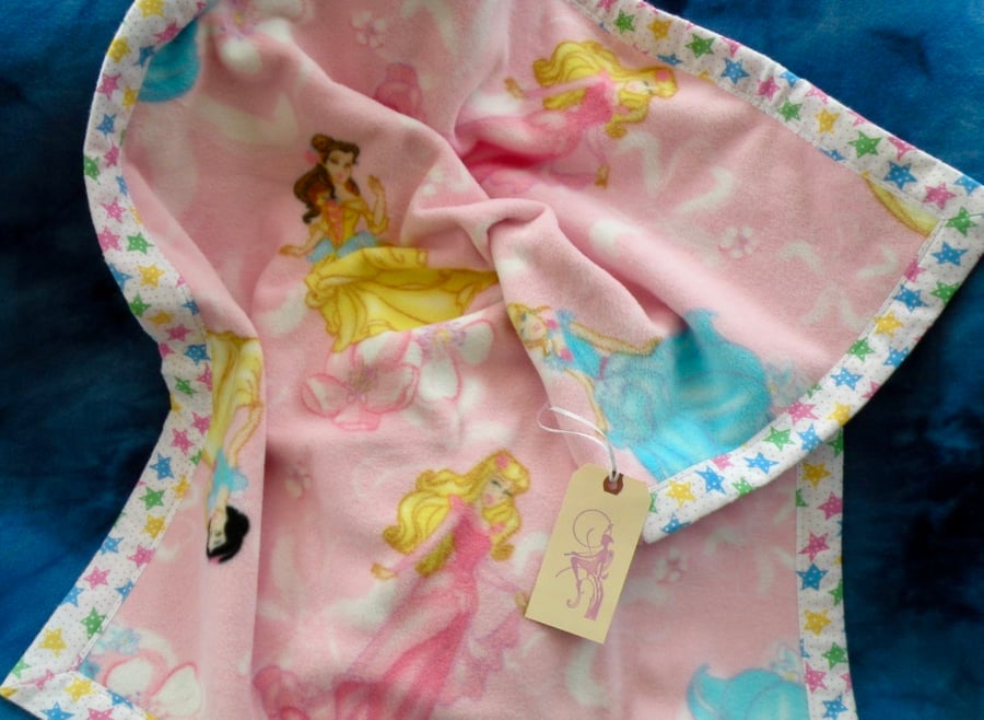 Handmade Fleece Baby Blanket  - Princesses