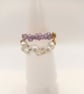 Amethyst & Pearl Cluster Ring Set, Special Occasion Jewellery, Gift Boxed