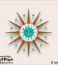 Mid Century Starburst Wall Clock By Royale The Welby in Turquoise - 4 Sizes - Image 3