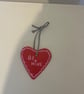Handcrafted hanging heart decoration 