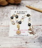 Row Counter Chain with White Number Beads, Enamel Brown Cow and Daisy - Image 6