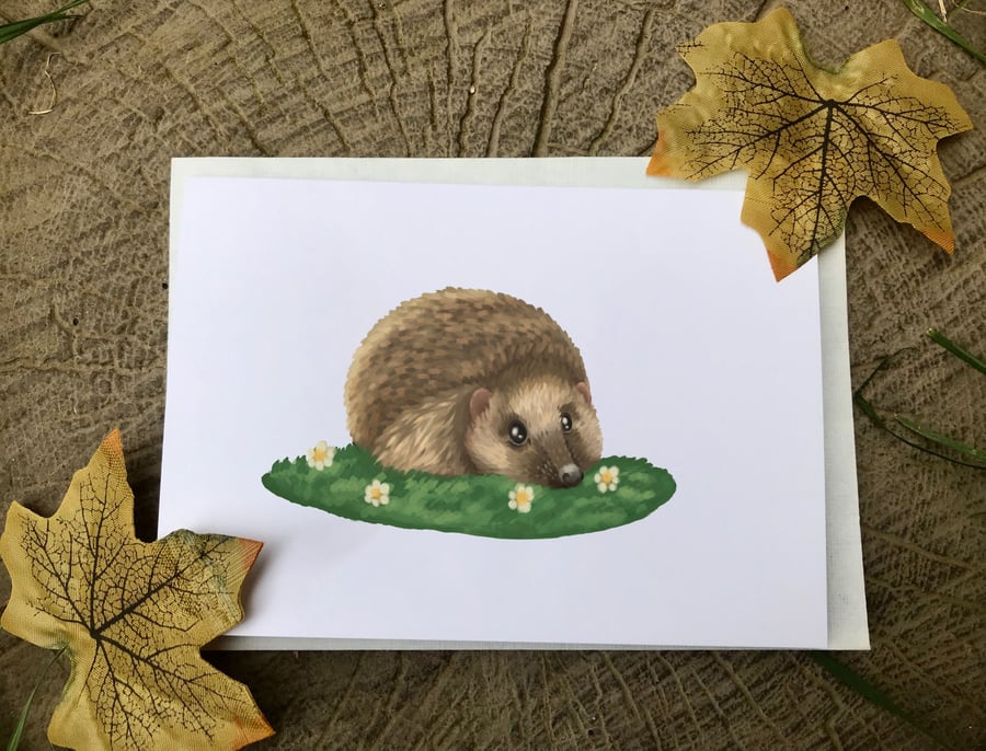 Seasonal Hedgehog Greeting Card