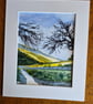 "Winter sunshine "  original mixed media landscape painting  - Image 4