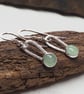Minty Green Aventurine Dangle Silver Earrings for everyday wear. - Image 9