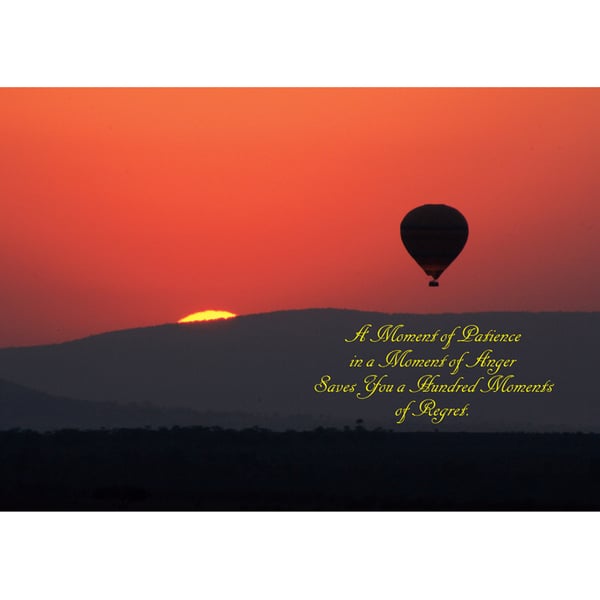 HOT AIR BALLON SUNSET POSTER - 6