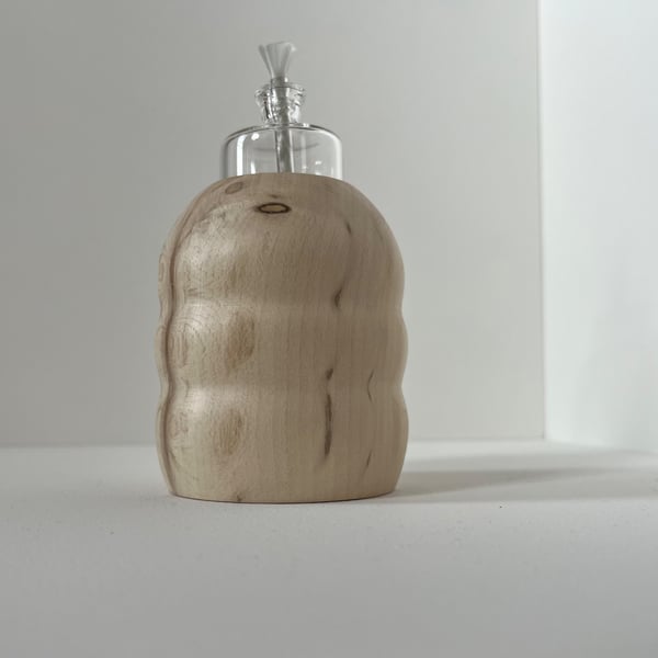 Wooden oil lamp