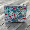 Oriental inspired fabric purse. Great makeup or cosmetic bag or pouch