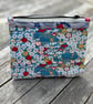 Oriental inspired fabric purse. Great makeup or cosmetic bag or pouch