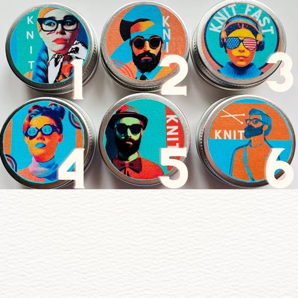 Stitch marker Storage Tin - Hipster