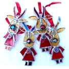 Reindeer Christmas Tree Stained Glass Xmas decoration
