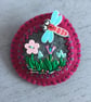 Hand Embroidered Dragonfly Brooch - Image 1